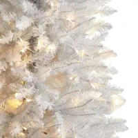 Nearly Natural 6 Foot Pre-Lit Fir Christmas Tree