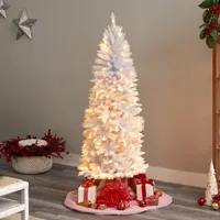 Nearly Natural 6 Foot Pre-Lit Fir Christmas Tree