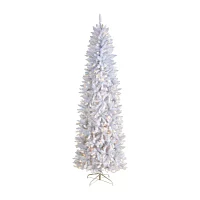 Nearly Natural 8 Foot Pre-Lit Fir Christmas Tree