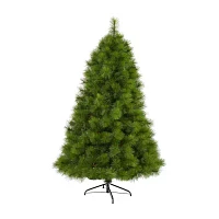 Nearly Natural 6 1/2 Foot Pre-Lit Pine Christmas Tree