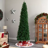 Nearly Natural 11 Foot Pre-Lit Pine Christmas Tree