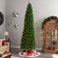 Nearly Natural 11 Foot Pre-Lit Pine Christmas Tree