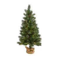 Nearly Natural 3 Foot Pre-Lit Fir Christmas Tree