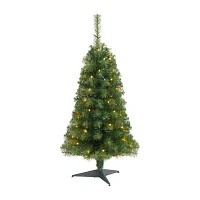 Nearly Natural 3 Foot Pre-Lit Pine Christmas Tree