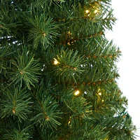 Nearly Natural 3 Foot Pre-Lit Pine Christmas Tree