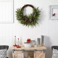 Nearly Natural Indoor Christmas Wreath