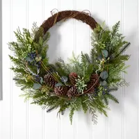 Nearly Natural Indoor Christmas Wreath