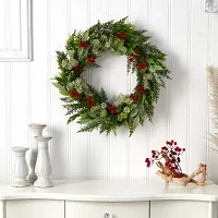 Nearly Natural Indoor Christmas Wreath