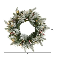 Nearly Natural Pre-Lit Indoor Wreath