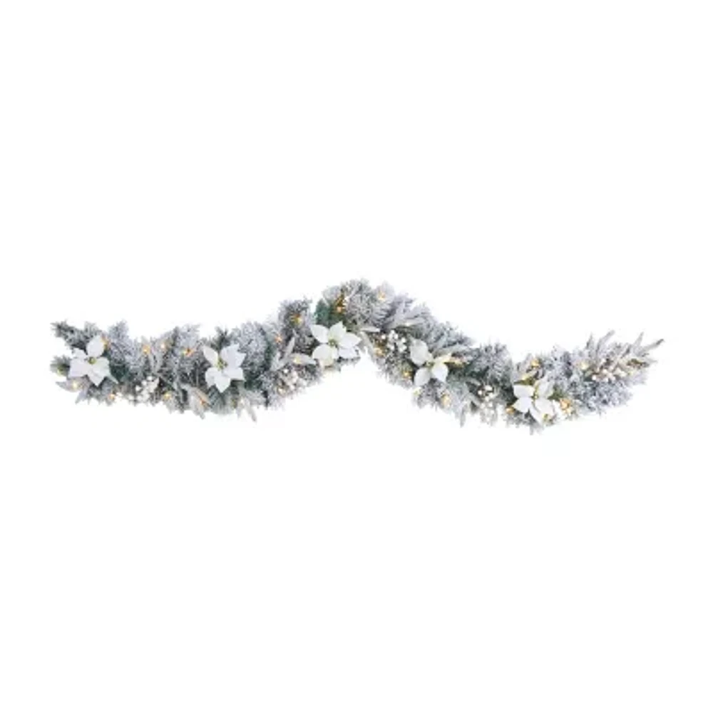 Nearly Natural Pre-Lit Indoor Christmas Garland