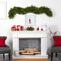 Nearly Natural Pre-Lit Indoor Christmas Garland