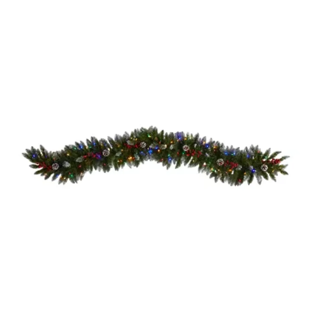 Nearly Natural Pre-Lit Indoor Christmas Garland