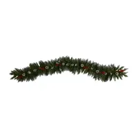 Nearly Natural Pre-Lit Indoor Christmas Garland