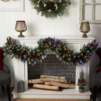 Nearly Natural Pre-Lit Indoor Christmas Garland