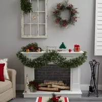 Nearly Natural Pre-Lit Indoor Christmas Garland