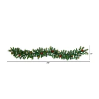 Nearly Natural Pre-Lit Indoor Christmas Garland