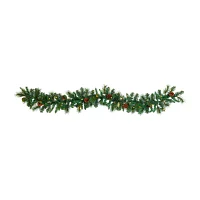 Nearly Natural Pre-Lit Indoor Christmas Garland