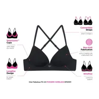 Maidenform One Fab Fit® T-Shirt Wireless Demi Bra Dm2301