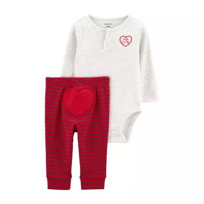 Carter's Baby Unisex 2-pc. Crew Neck Long Sleeve Bodysuit Set