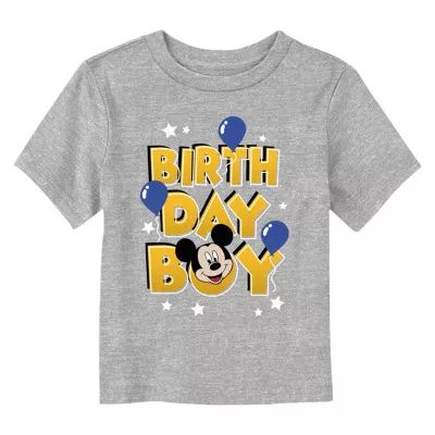 Disney Collection Toddler Boys Crew Neck Short Sleeve Mickey Mouse Graphic T-Shirt