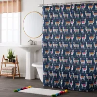 Saturday Knight Alotta Llamas Shower Curtain