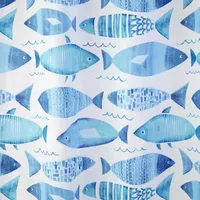 Saturday Knight Fish Mosaic Shower Curtain