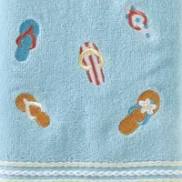 Saturday Knight Flip Flop On Blue 2-pc. Hand Towel