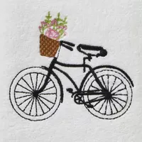 Saturday Knight Flower Basket Bike 2-pc. Hand Towel