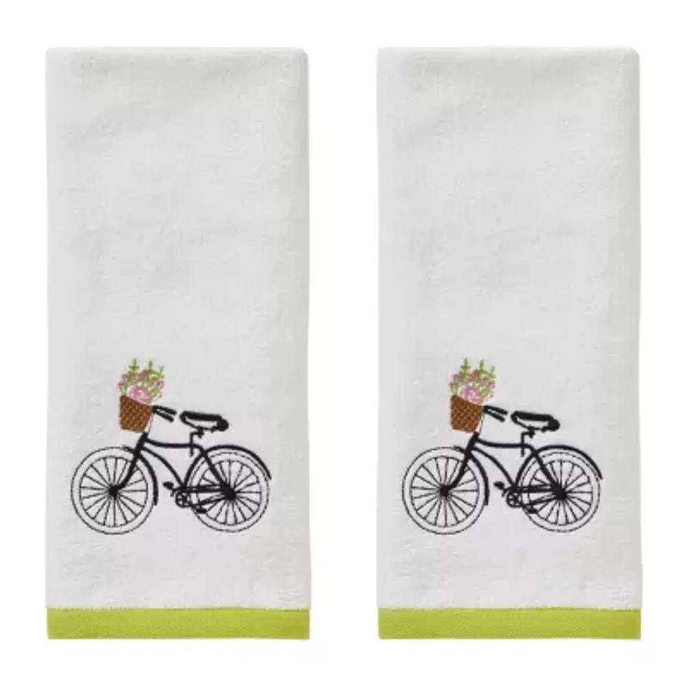 Saturday Knight Flower Basket Bike 2-pc. Hand Towel