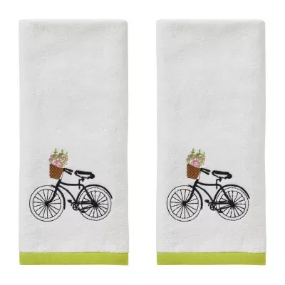 Saturday Knight Flower Basket Bike 2-pc. Hand Towel