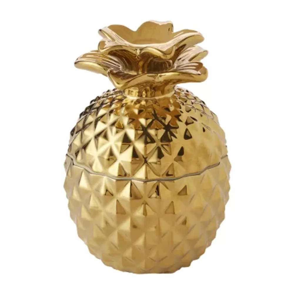 Saturday Knight Gilded Pineapple Bathroom Canister