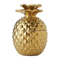 Saturday Knight Gilded Pineapple Bathroom Canister