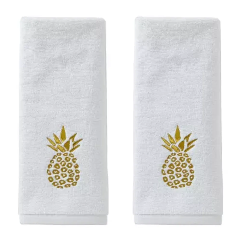 Saturday Knight Gilded Pineapple 2-pc. Hand Towel