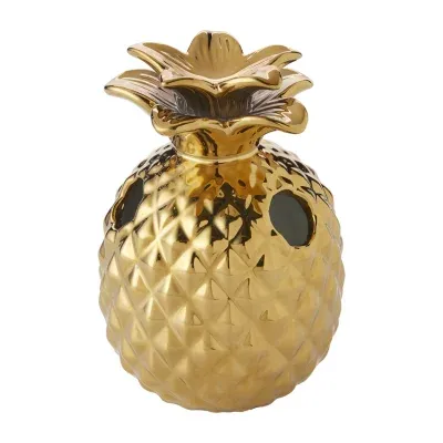 Saturday Knight Gilded Pineapple Toothbrush Holder