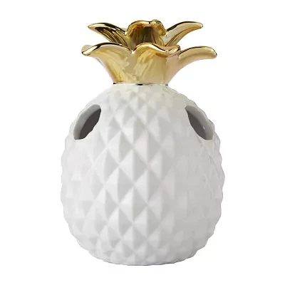 Saturday Knight Gilded Pineapple Toothbrush Holder