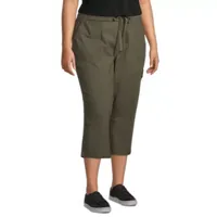 St. John's Bay Mid Rise Plus Utility Cargo Capris