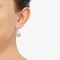 Diamond Accent Natural White Diamond Sterling Silver Drop Earrings