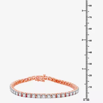 5 CT. T.W. Natural White Diamond 10K Rose Gold 7.5 Inch Tennis Bracelet