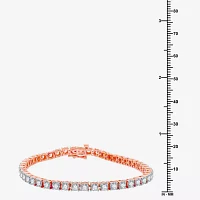 CT. T.W. Natural White Diamond 10K Rose Gold 10K White Gold 7. Inch Tennis Bracelet