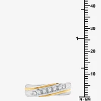 I Said Yes (H-I / I1) 2MM 1/4 CT. T.W. Lab Grown White Diamond 14K Gold Over Silver Sterling Wedding Band