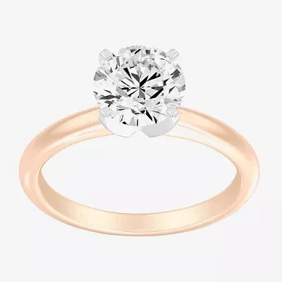 2 CT. Round Lab-Grown (G / SI2) Diamond  Solitaire Engagement Ring 14K Gold