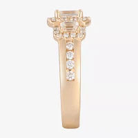 Love Lives Forever (F / Vs2) Womens 1 1/2 CT. T.W. Lab Grown White Diamond 14K Gold 3-Stone Bypass  Engagement Ring