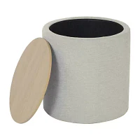 Homepop Storage Lift-Top Upholstered Ottoman