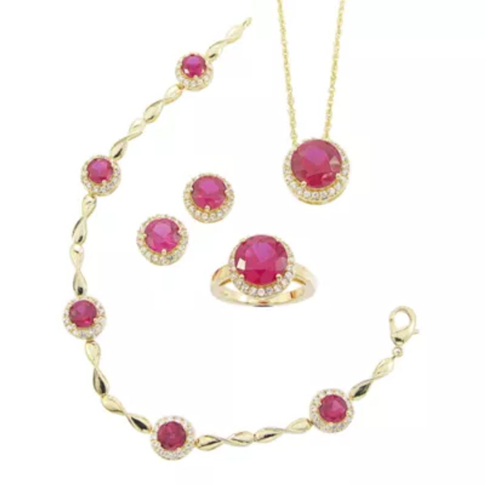 Lab-Created Ruby & Cubic Zirconia 4-pc. Jewelry Set