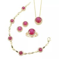 Lab-Created Ruby & Cubic Zirconia 4-pc. Jewelry Set