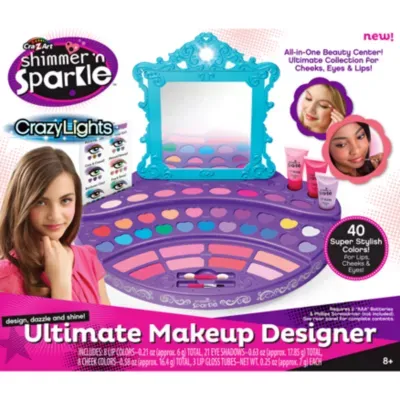 Cra-Z-Art Shimmer 'N Sparkle Crazy Lights Ultimatemake Up Designer Kit Kids Craft Kit