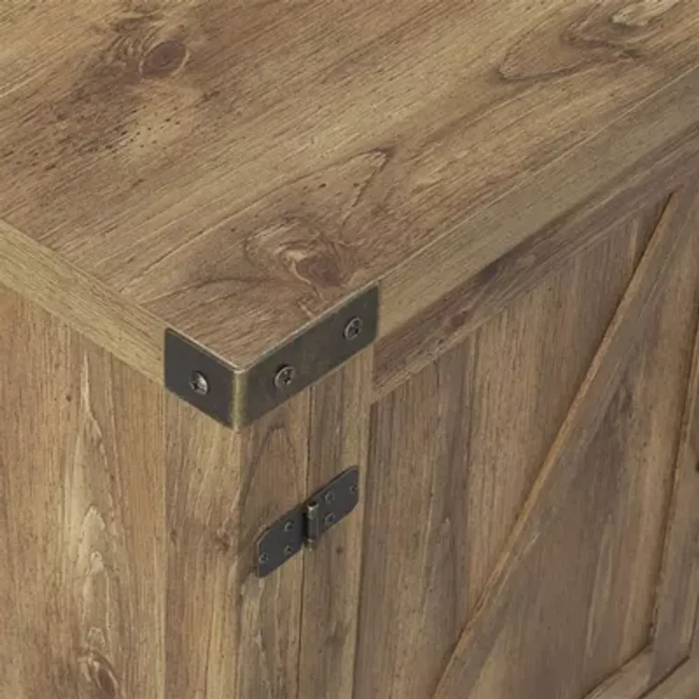 58" Barn Door Fireplace TV Stand"
