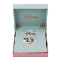 Disney Classics Pure Silver Over Brass 16 Inch Link Mickey Mouse Pendant Necklace