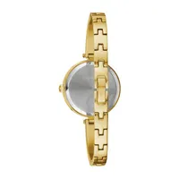 Caravelle Designed By Bulova Womens Gold Tone Stainless Steel 2-pc. Watch Boxed Set 44x100