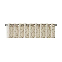 Madison Park Westmont Fretwork Print 50"W X 18"L Grommet Top Tailored Valance